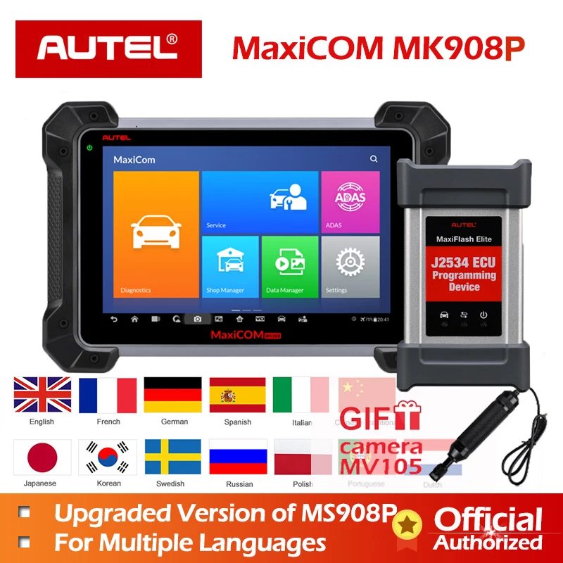 

Autel MaxiCOM MK908P MK908 PRO Diagnostic Tool MaxiSys MS908P OBD2 Scanner PK MaxiSys Pro Elite ECU Programming for BMW for BENZ