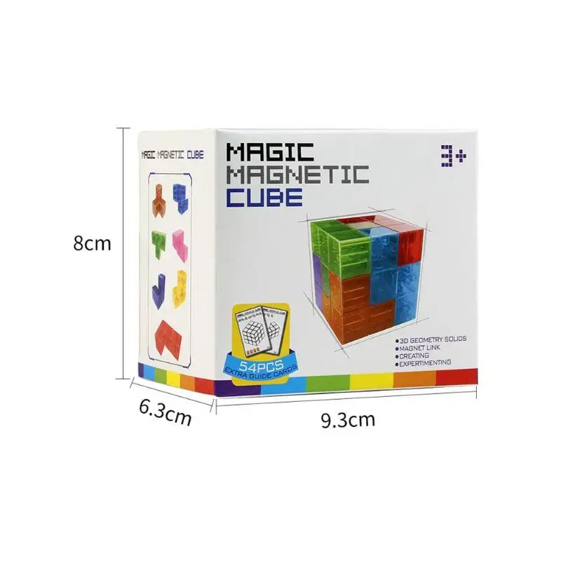 3D сборки головоломки Cube Master головоломка Магнитная Magic Cube Развивающие игрушки детские руки на обучение Magic CubeToy подарок