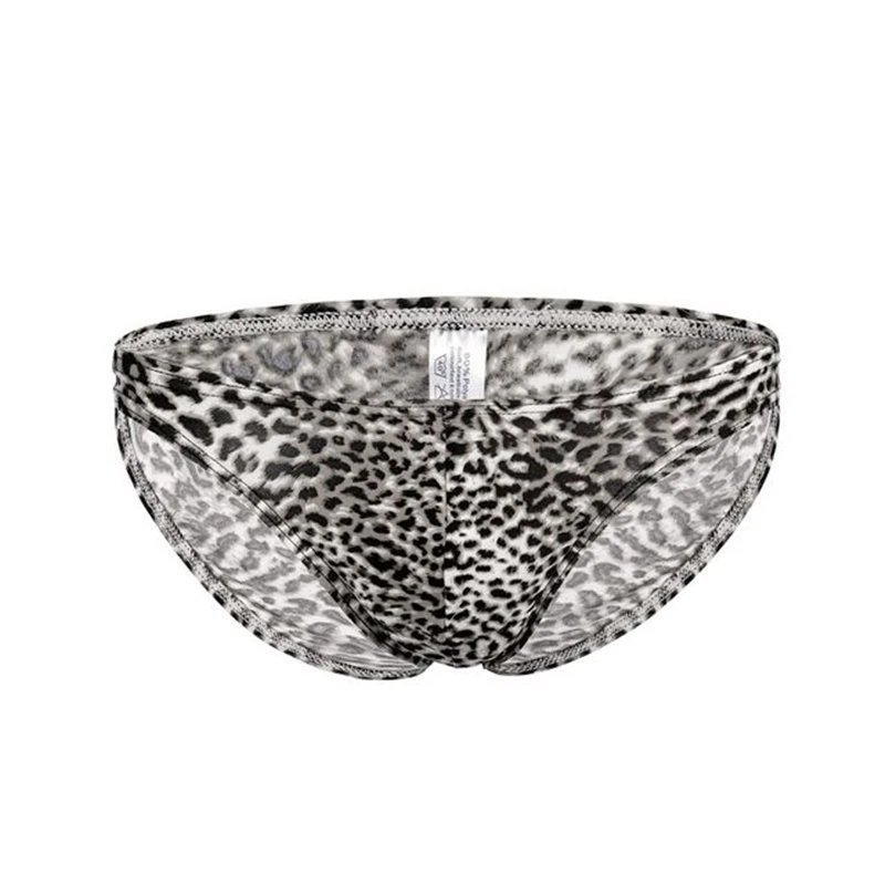 Мужское нижнее белье мужские трусы с леопардовым принтом Cueca Masculina U Pouch гей Ropa Pants|