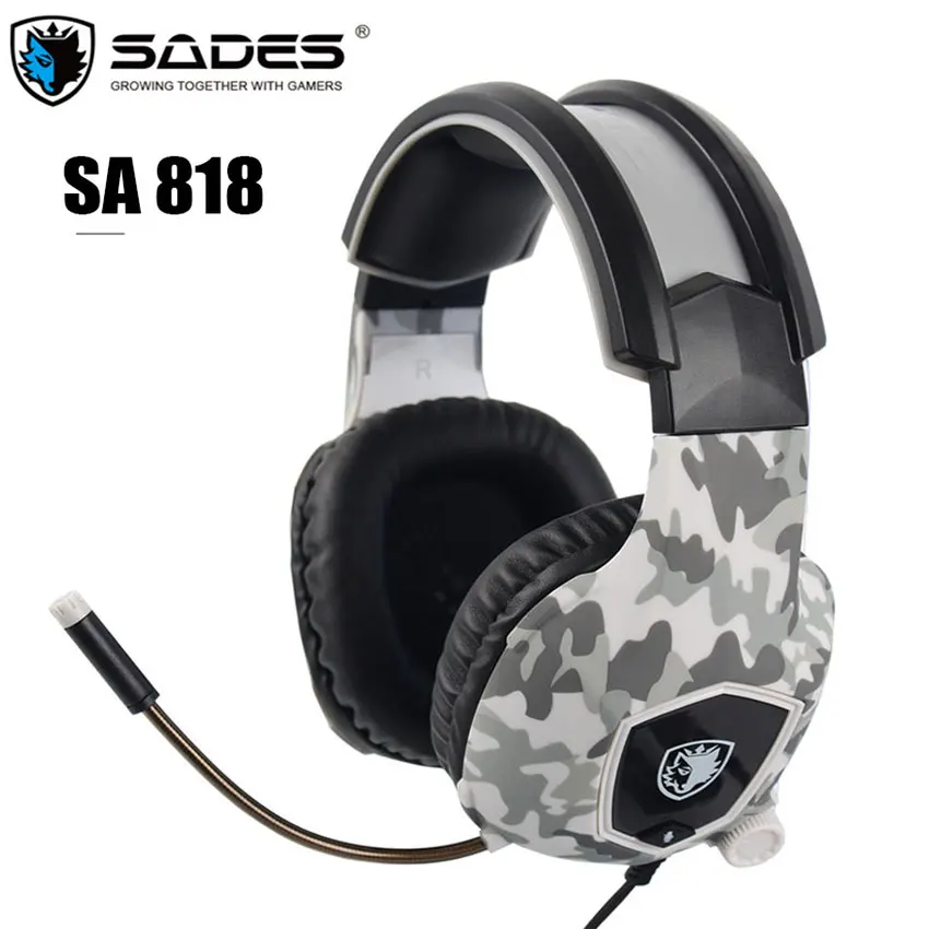 

SADES SA818 Casque PS4 Gaming earphones with microphone Camouflage Stereo Headphones for PC Cell Phone New Xbox One Laptop Hot