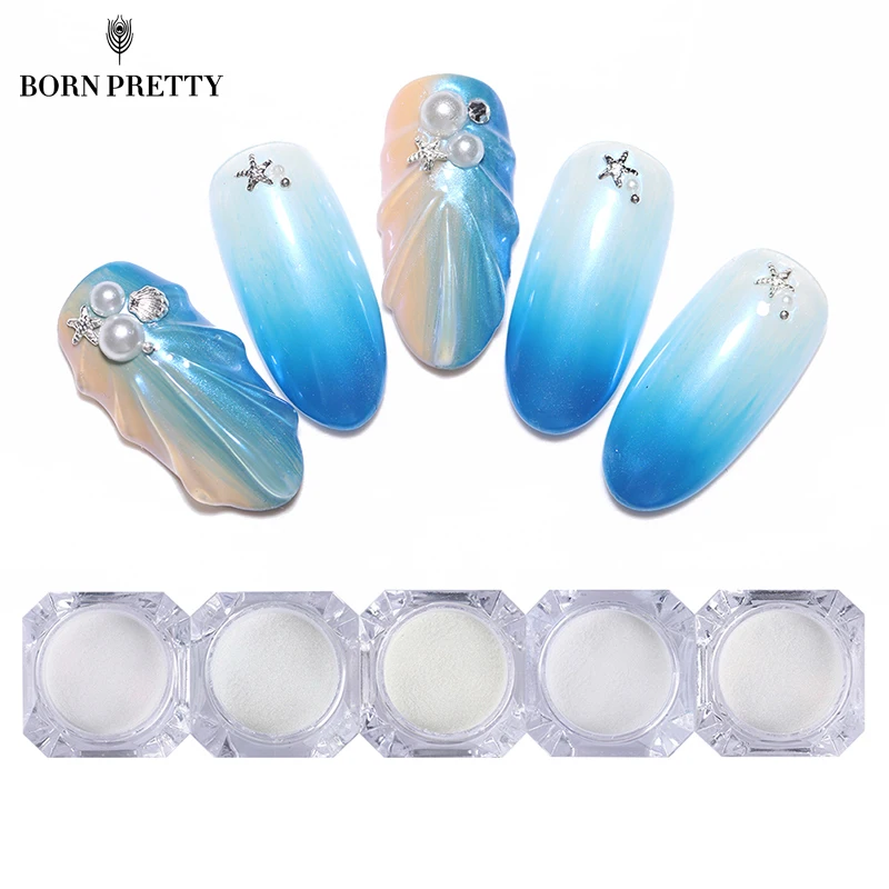 

5pcs Gradient Nail Glitter Powders Set Pretty Shimmer Powder Laser Dust Nail Art Decorations