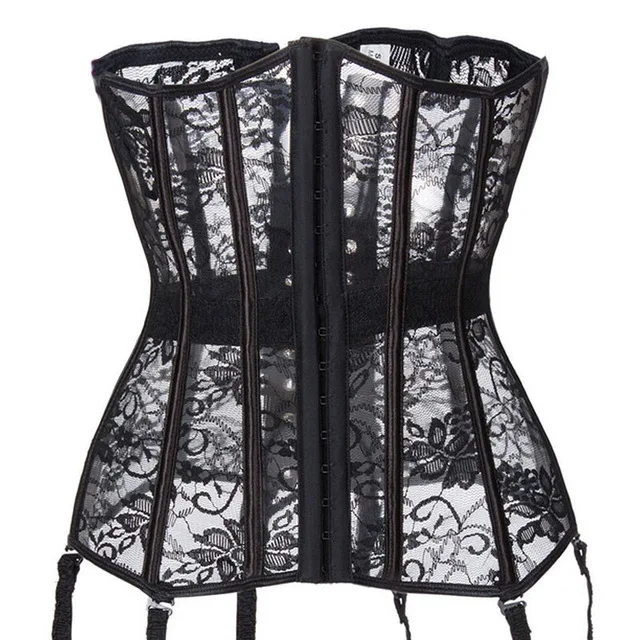 COSWE Waist Corsets Cincher Women Hook And Eye Closure Lace Sexy