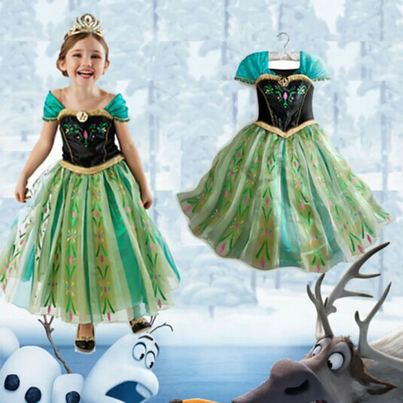 DISNEY FROZEN 2 DRESS BABY CHILDREN PRINCESS CHRISTMAS COSTUME KIDS  HALLOWEEN CARNIVAL PARTY ROLE PLAY PERFORM GIRLS CLOTHES|girls clothes  dress|girls dresschildren girl dress - AliExpress