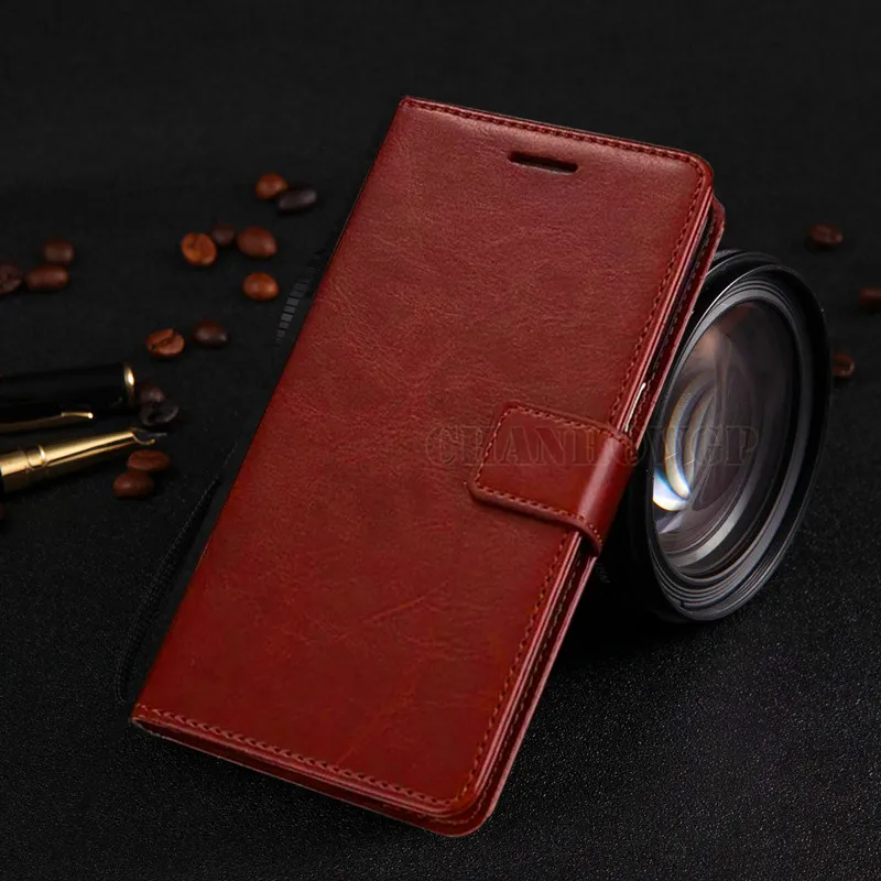 Кожаный чехол-книжка для Xiaomi Mi 9 9T 8 SE A1 A2 Lite F1 Redmi K20 7A 6 6A S2 Note 7 Note 6 Note 5 Pro Global Wallet Funda - Цвет: Коричневый