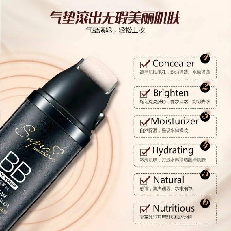 Almofada de ar do Rolo Cores de Longa Fácil de Absorver Bioaqua Fina Creme Maquiagem 3 Duração Clarear Corretivo Luz bb 5 High Quality Beleza e saúde