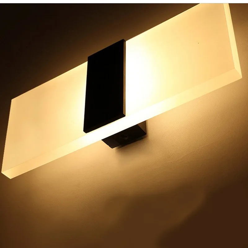 1X New Arrival Simple Creative Acrylic Wall Led Lamp designed for bedroom Led Light White Warm