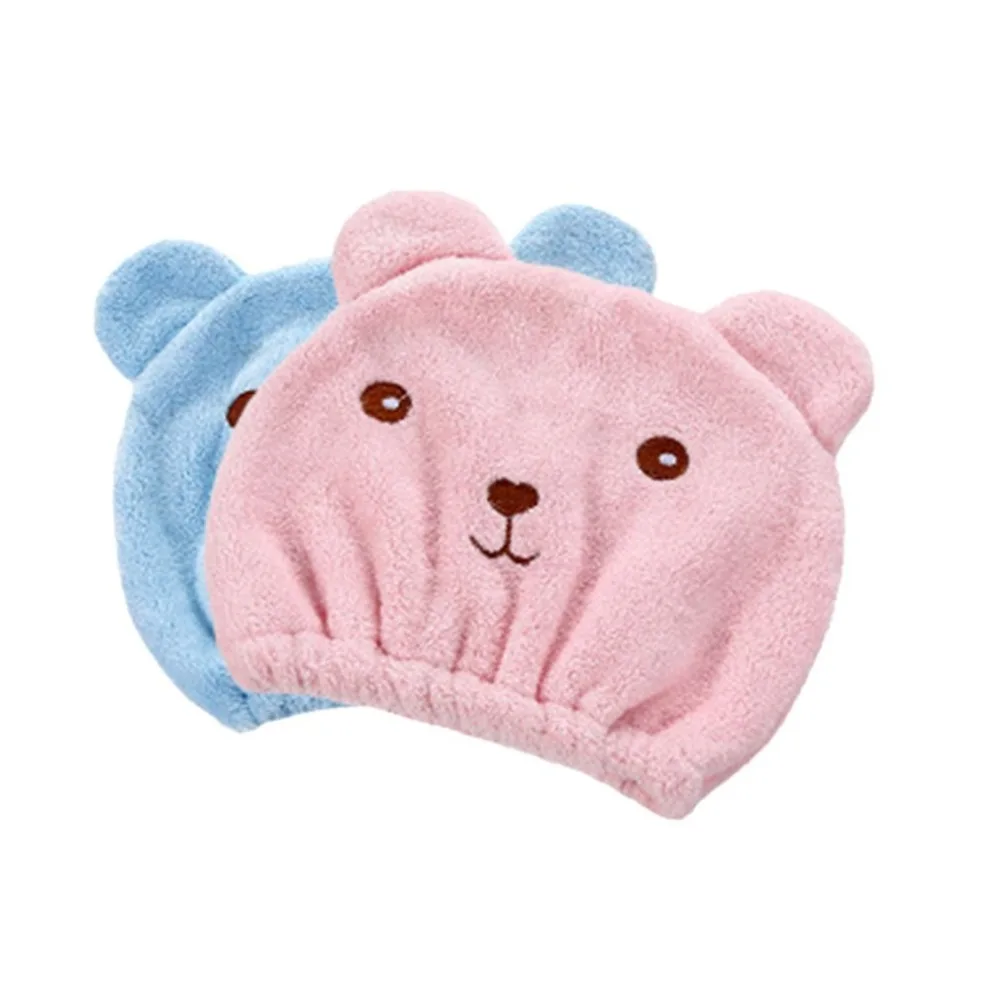 

Lovely Animal Cartoon Bath Hair Dry Hat Shower Cap Strong Absorbing Quick Dry Head Towel Cap for mom&kids Universal Bathing Hat