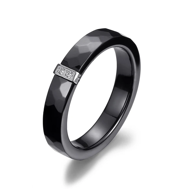 Should i buy a ceramic ring? pros and cons Fashion Double Layers Stainless Steel Ceramic Rings Black&White Ceramic