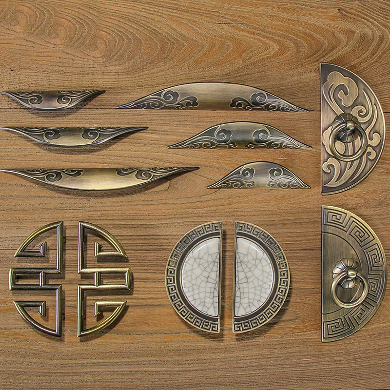 

circular/ semicircle shape Bronze Metal Drawer Pulls Door Handles and Knobs Vintage Kitchen Cabinet Handles Furniture Handles