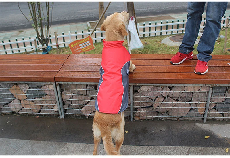 8 размеров водонепроницаемая одежда для собак Светоотражающая безопасная уличная одежда для домашних животных для маленьких средних и больших собак зимние теплые пальто куртки