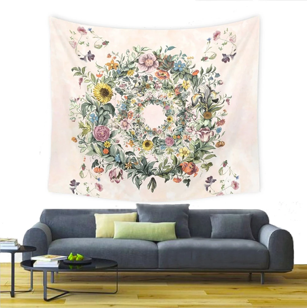 Floral Patterned Wall Tapestry