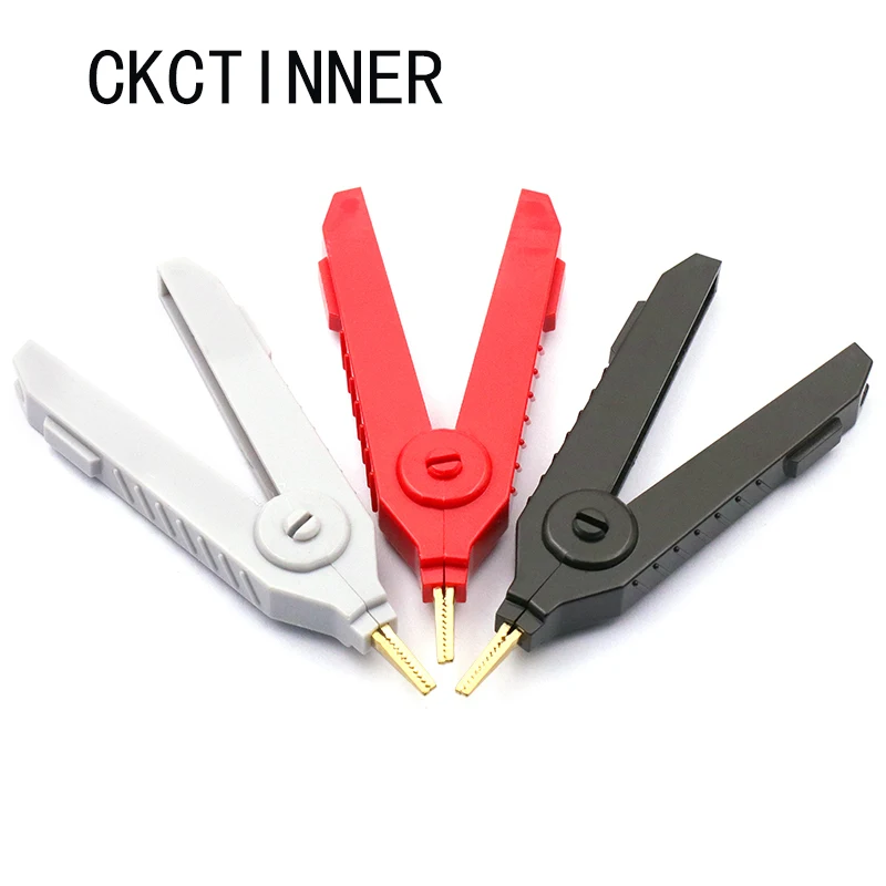 

1Pcs 90mm 20A Kelvin Crocodile Clamps Gold Plated Copper Alligator Clips Gray Black Red