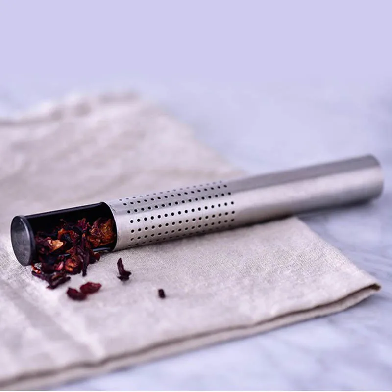 

Stainless Steel Tea Infuser Strainer Stick Pipe Design Mesh Tea Filter Loose Leaf Strainers DAG-ship