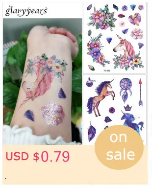 Glaryyears 15*21 см Временные татуировки Стикеры золото поддельные татуировки Blossom Flash Tatto Водонепроницаемый маленькое тело Книги по искусству Для