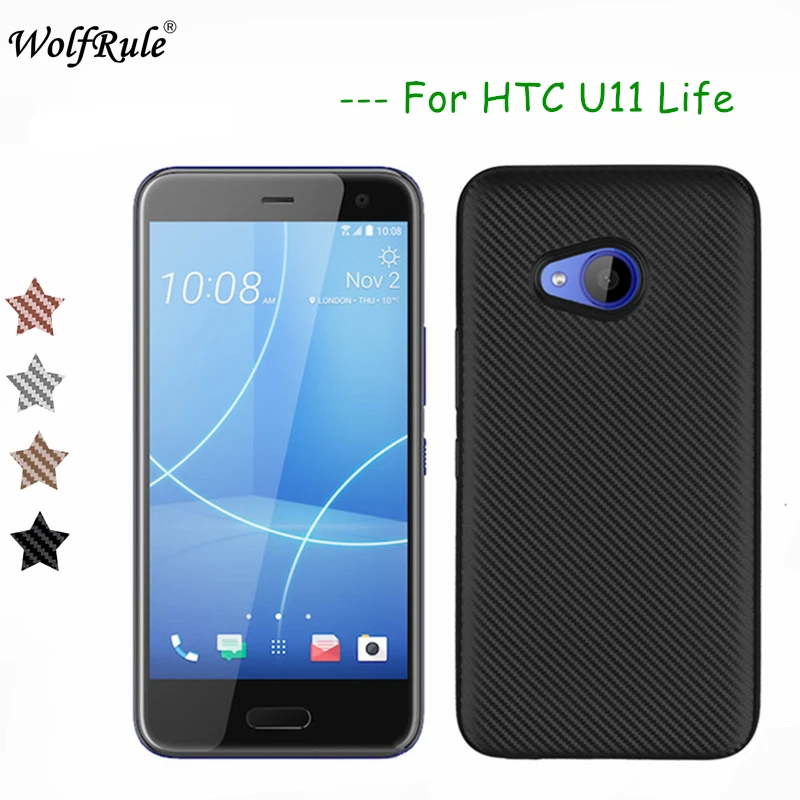 

WolfRule sFor Case HTC U11 Life Cover Luxury Full Protection Carbon Fiber Brushed Soft TPU Case For HTC U11 Life Case U11 Life