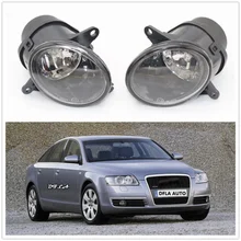 2 шт. для Audi A6 C6 2001 2002 2003 2004 2005 автомобиль-Стайлинг спереди галогенные противотуманные лампы в сборе с лампами