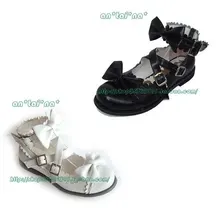 Принцесса сладкий Лолита готика Лолита cos панк большой бант платье обувь an2002 Лолита кружева на плоской подошве