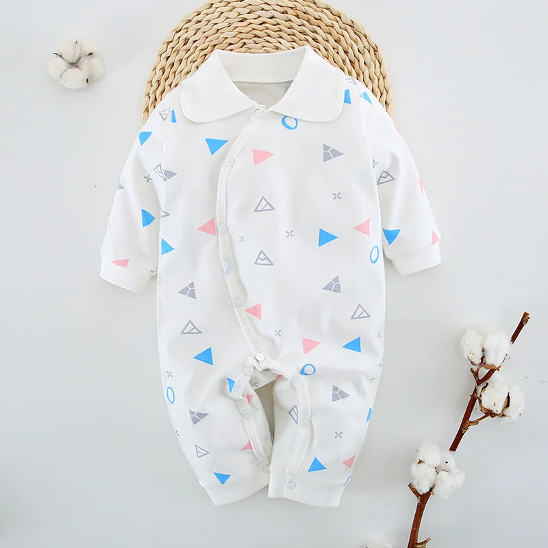 Toddler Baby Rompers Autumn Infant Jumpsuits unisex Doll Collar