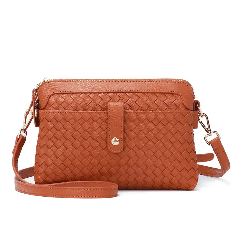 

Knitting Crossbody Bag Women Silver Hand Bags Mini Gold Woven Day Clutch Black Leather Beach Shoulder Messenger Bag