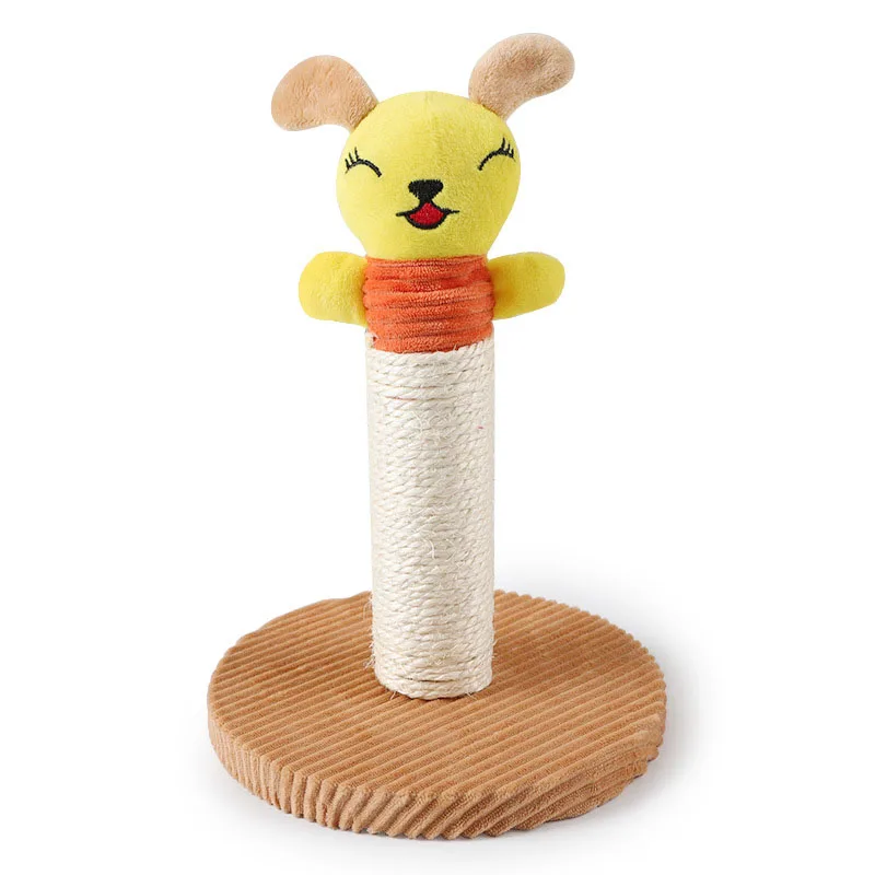 Игрушка кошка мультфильм животное лотерейный дерево пеньковая веревка Когтеточка лазалки DIY собрал интересные игрушки кошки высокое 28 см