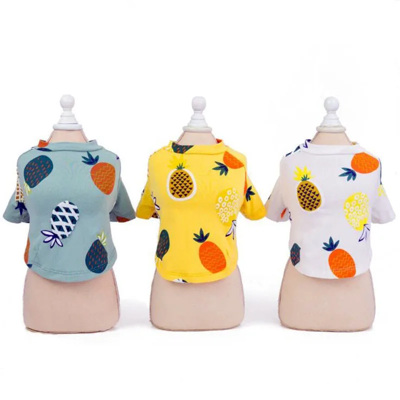 

Pets Dog Clothes New Summer Shirt Puppy Pineapple Vest Cat T Shirt For Large Small Dogs Chihuahua Teddy S-XXL