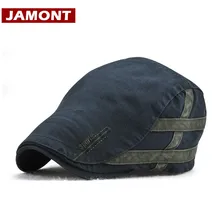 [JAMONT] хлопковые береты для мужчин и женщин, повседневные полосатые козырек от солнца шляпы Gorras Planas унисекс плоские кепки оптом