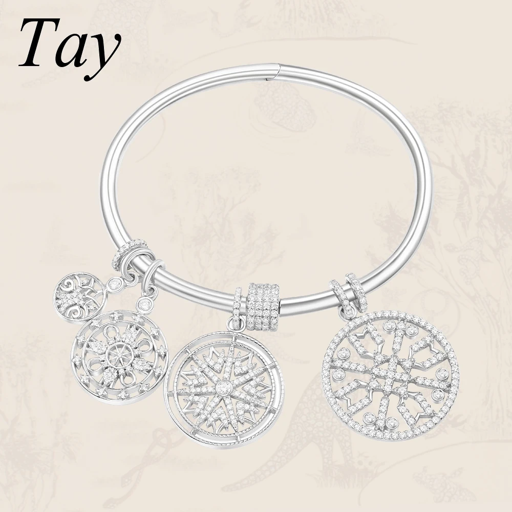 

Tay 925 sterling silver lovers ladies women engagement wedding gifts native american punk wristband fashion jewelry racelet