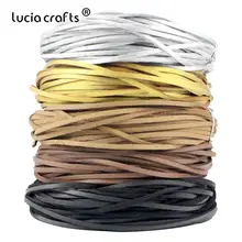 Lucia crafts 3 мм широкий кожаный 10 м/лот браслеты Веревка шнурок из коровьей кожи(около 1,5 мм толщиной) DIY аксессуары I0711
