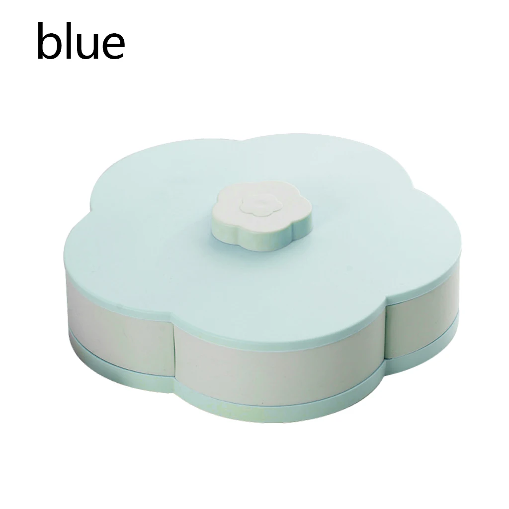 Plastic Storage Box For Seeds Nuts Candy Box Dry Fruits Case Plum Type Snack Container For Kids Protect Fruit Case Organizer Box - Цвет: Blue L