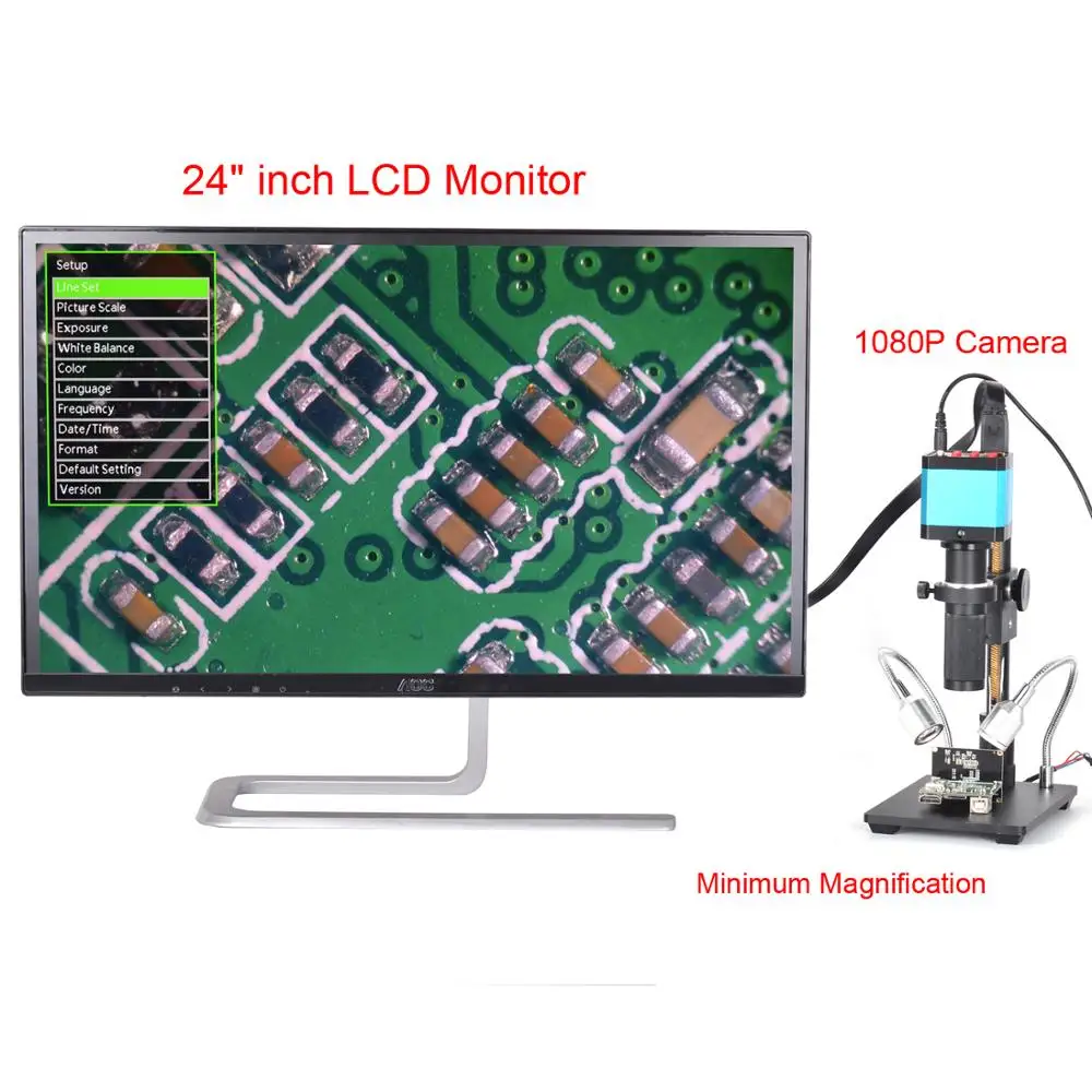 HD 21MP 2K 1080P 60fps промышленная камера HDMI USB синхронный выходной микроскоп Лупа TF Память телефон ремонт материнской платы