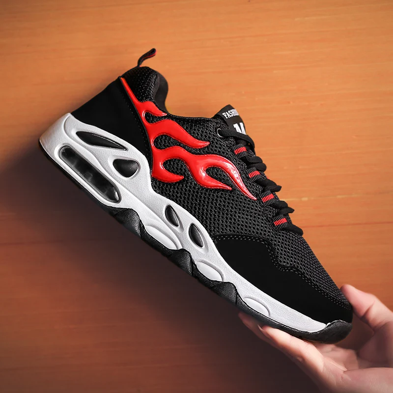 

sufei Men Outdoor Running Shoes Air Mesh Sports Breathable Sneakers Light Jogging Wearable Cushioning Shoes