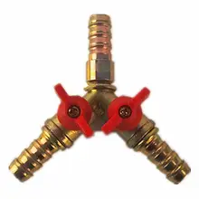 3 способа тройник латунь Y запорный мяч 3/" 10 мм Барб Топливный Газ масляный зажим высокое давление устойчив