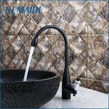 KEMAIDI кухонный кран Torneira с керамической ручкой Поворотный 360 масло потертый черный бронзовый горячий/холодный 97109 раковина в ванную туалет смеситель