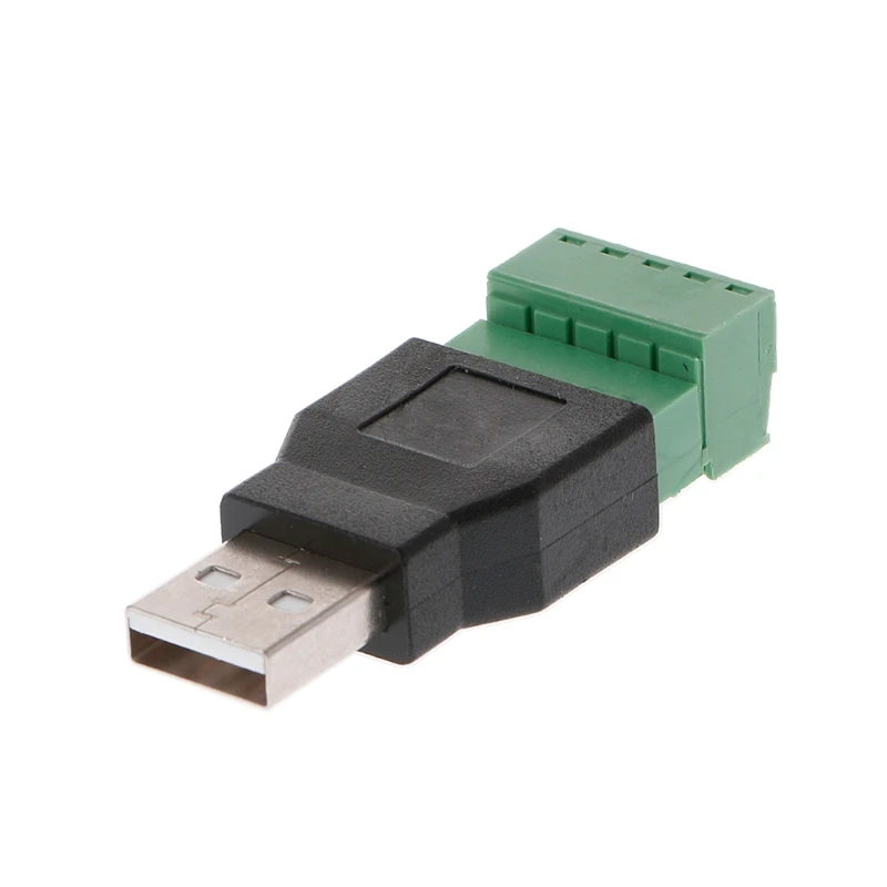 USB 2 0 Тип A штекер/гнездо на 5P винт w/щит клеммы адаптер разъем|Соединители| |