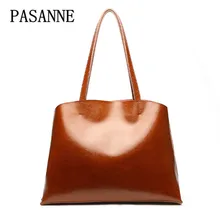 Модная сумка, женские кожаные сумки, тоут для женщин PASANNE, женские тоут сумки, кожаные женские сумки для покупок, сумки через плечо