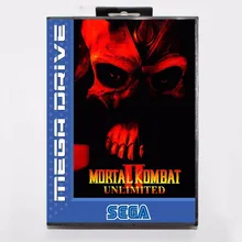 Mortal Kombat II неограниченное 16 бит MD игровая карта с розничной коробкой для sega Megadrive/Genesis