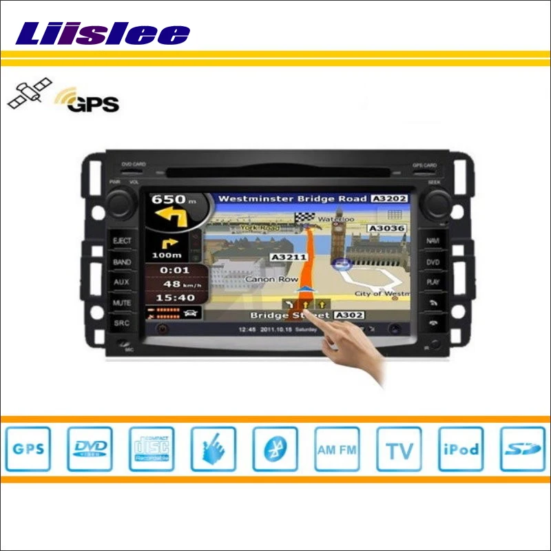 Liislee автомобиля gps Nav Navi географические карты навигации для Chevrolet Avalanche 2013 ~ 2007 Радио Стерео DVD iPod BT HD экран мультимедиа системы
