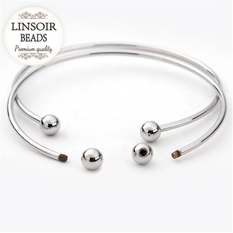 Bangle Bracelet European Silver Color Adjustable for Women 5pcs/lot