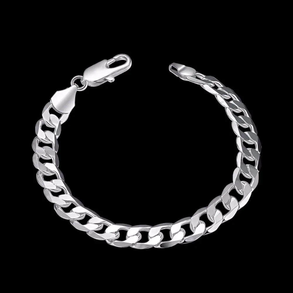 6mm hombres pulseras plata enlace Cadenas pulsera para hombres plata 925 joyería ruso pulseras de hombre|bracelets for|bracelets bracelet - AliExpress