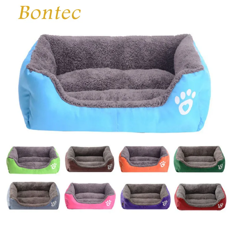 Koop Bontec Huisdier Sofa Hond Bedden Warm Hond Huis Zacht Materiaal Waterdichte Bodem Wasbare Huisdier Huis Kennel Honden Katten huis Voor grote honden