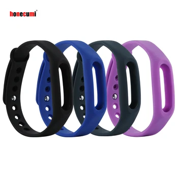 

Honecumi For Xiao Mi Band 1 Replacement Band 4 Pack Soft Silicone Bracelet Wristband Smart Watch Accessories For Miband 1