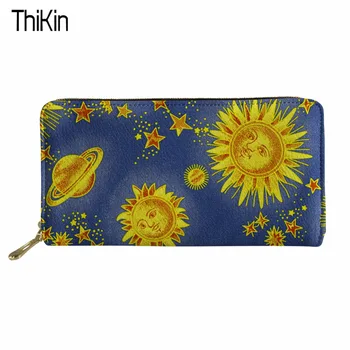 

Thikin Fashion Women Wallets 2018 Geometric Irregular Hippie Mandala Zipper Wallet Women's Long Design Purse Card Holders Clutch