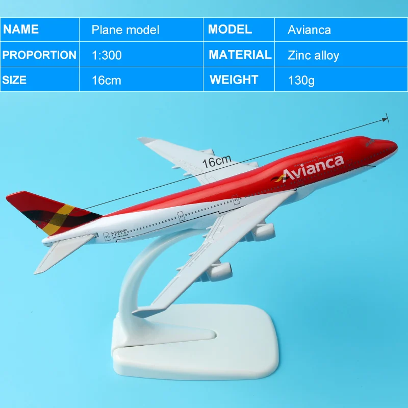 Collectible Airplane Model 16cm Passenger Plane Model Boeing 747 400 HK