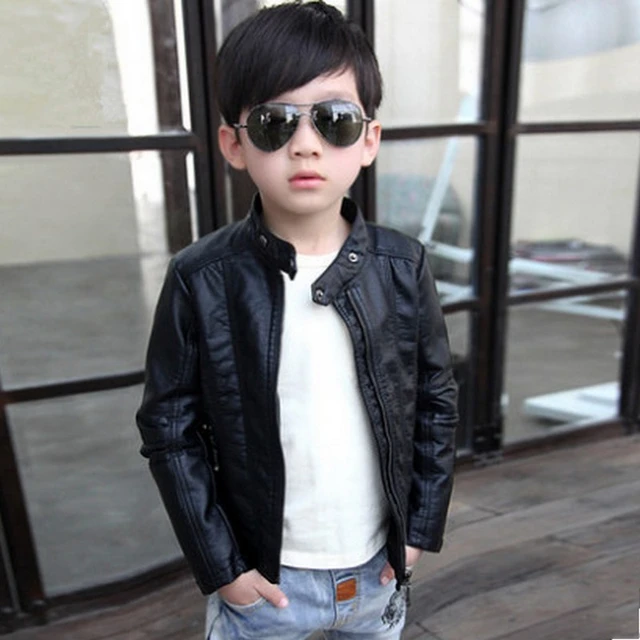 veneno Minimizar Intención Chaqueta De Cuero A La Moda Para Niños, Abrigo Infantil, Garcon, 6ct105 -  Chaquetas Y Abrigos - AliExpress