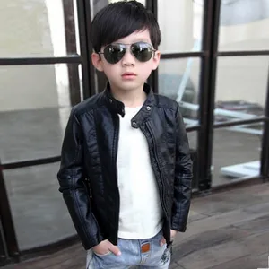 Image 1 - Детская кожаная куртка, модная куртка для мальчиков, детская куртка 6CT105