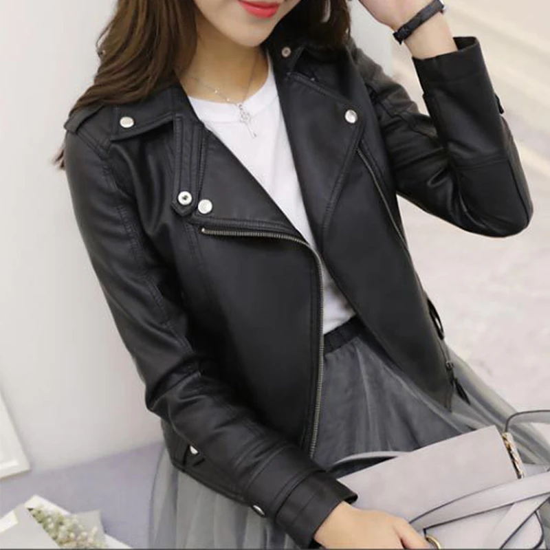 

Plus Size Women Slim Fitness Autumn Jacket Turn-down Collar Korean Style Female Outwear Coat 2019 New Arrival