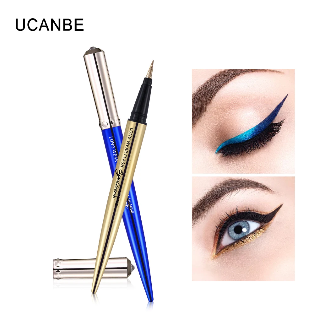 UCANBE, 5 цветов, многофункциональная блестящая жидкая подводка для глаз, карандаш для век, металлическая блестящая подводка для глаз, карандаш для макияжа, блестящие глаза