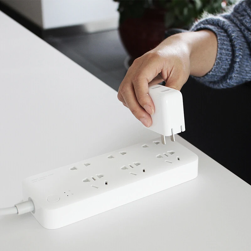 Оригинальный Xiaomi Mijia Smart power Strip Intelligent 6 портов WiFi беспроводной пульт