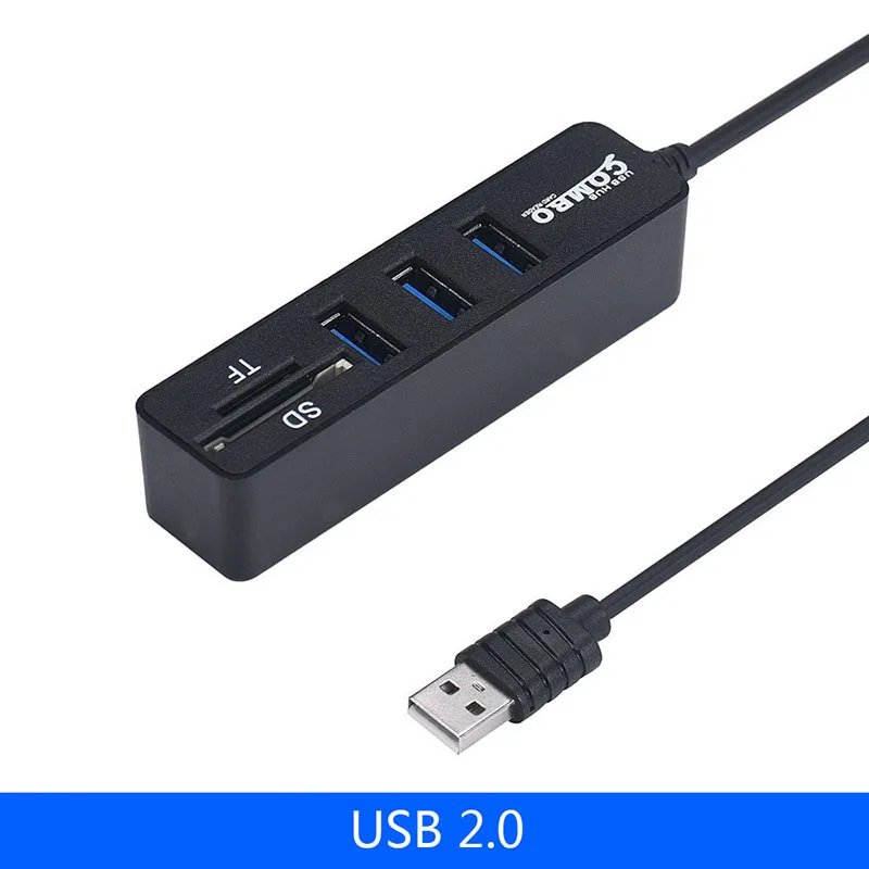 Мульти USB 3,0 2,0 концентратор USB разветвитель Высокоскоростной 5 8 портов Hab TF SD кард-ридер все в одном для ПК Компьютерные аксессуары - Цвет: 5 ports USB 2.0