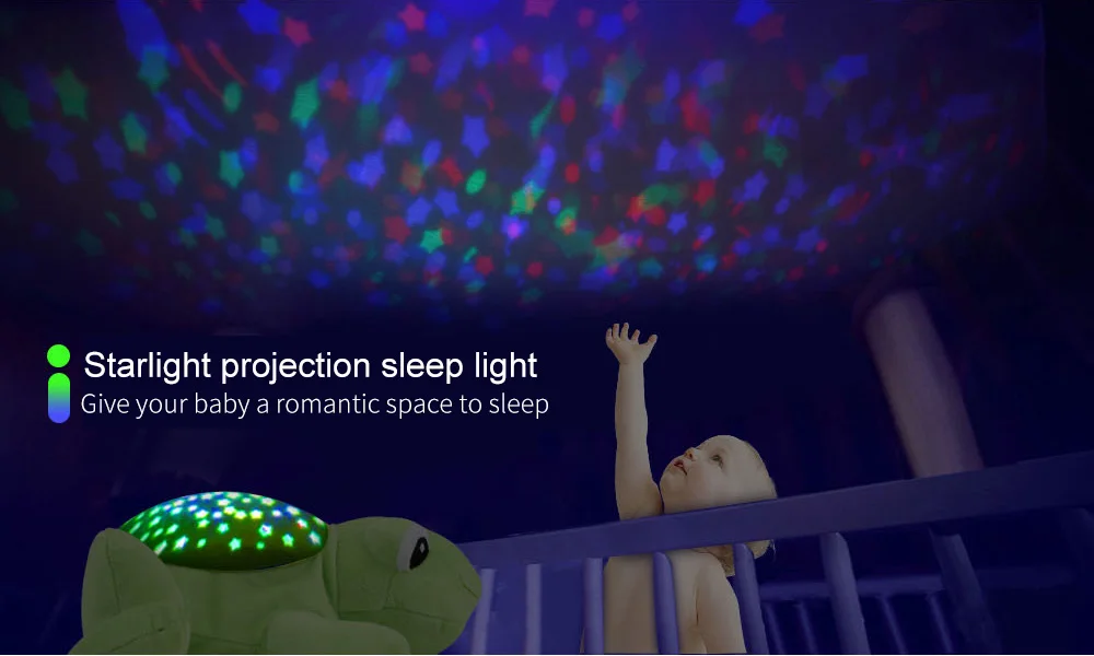 Светодиодный Светильник-ночник, светящаяся плюшевая игрушка, детские мягкие плюшевые игрушки-животные, W/Music Star, лампа-проектор, спящие Игрушки для девочек, детей